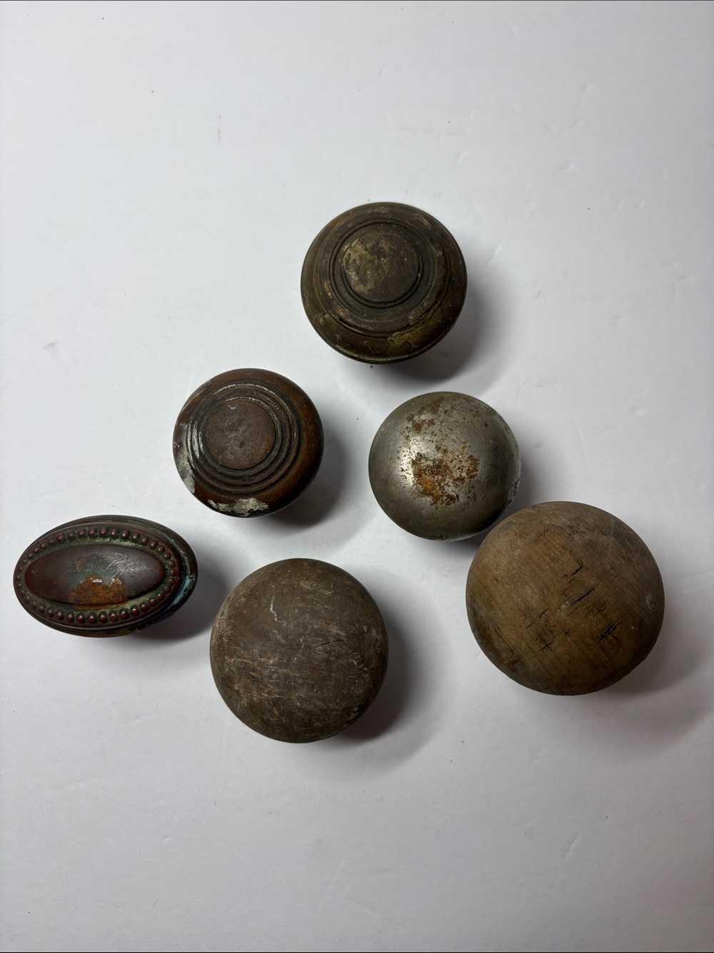 Antique Assorted Wood Metal Brass Decorative Door Knobs